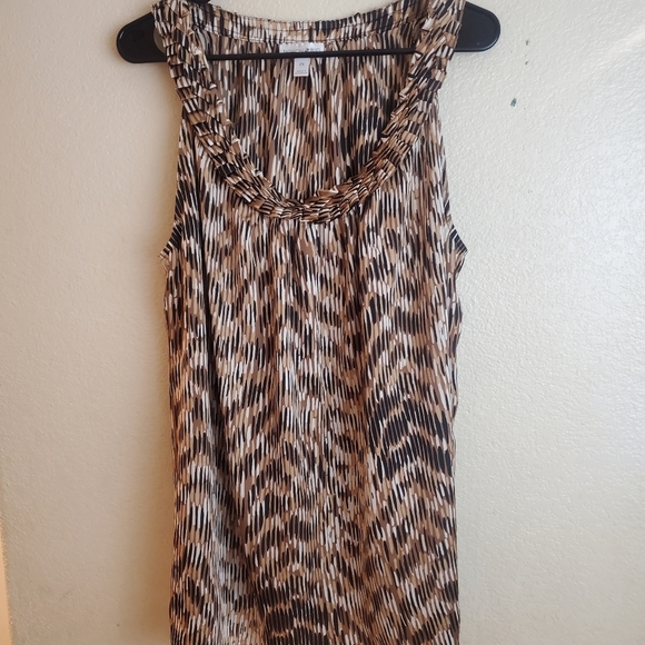 Fashion Bug Sleeveless Animal Print Satin Blouse - Picture 1 of 5
